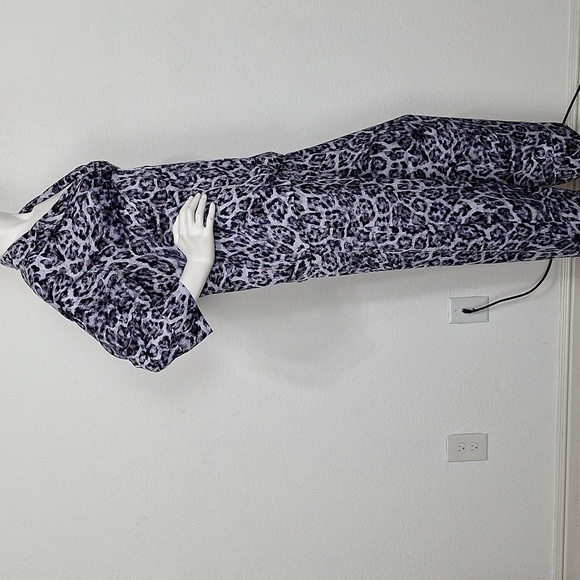 Van Winkle & Co Purple Black Animal Print Mobwife Top & Pants Pajama Set Size M - Picture 9 of 15